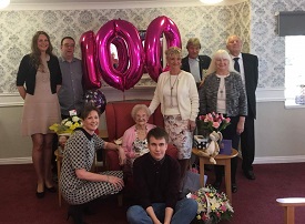 Ethel celebrates 100th birthday at Ingleby Care Home